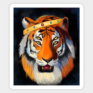 Double Eyed Tiger King Head Sticker